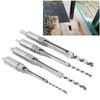 4pcs Square Hole Drill Bits 14 516 38 12 Wood Mortising Chisel Set Wood Drilling Hand Tools