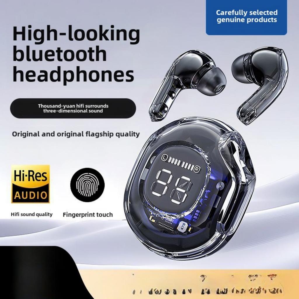 Полностью беспроводные наушники с LED-дисплеем заряда батареи и эргономичным дизайном