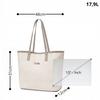 Women' Shopper Bag White Shoulder Bag 17.9 Fashionable, Roomy, Stylish With Zipper For Women. Chantria Cb800 White