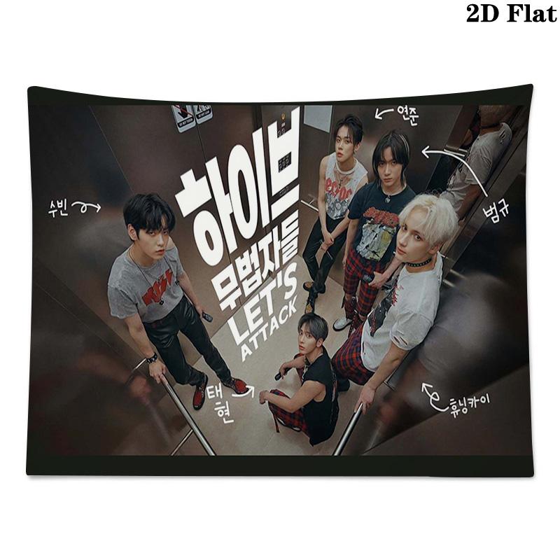 TXT Poster Wall Tapestry Aesthetic Wall Hanging Printed Fabric Blanket Decorative Tapestries for Bedroom Living Room Home Decor