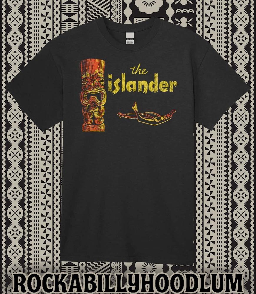 Ретро Тики Футболка Бар Кружка Ресторан The Islander Лос-Анджелес Калифорния Унисекс Футболка