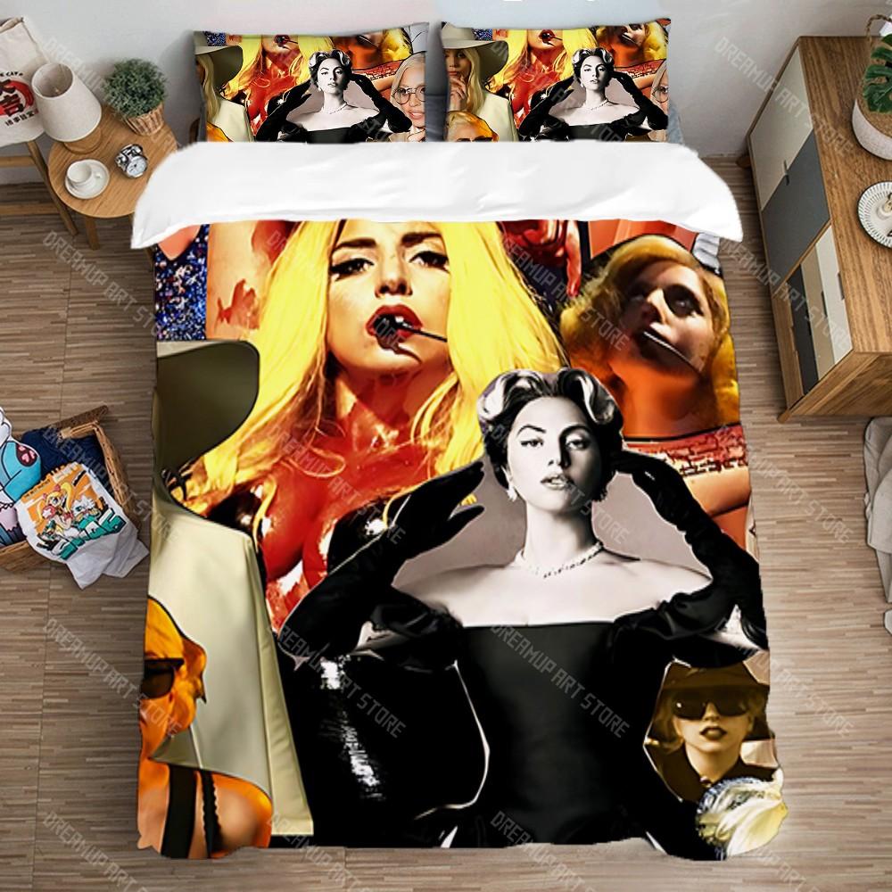 Bed Set Queen Bed Comforter Sets Art Duvet Cover Set L-Lady GagaES Fashion Bedding Decorations Single Double Large Size Linen