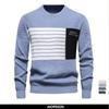 AIOPESON Fashion Patchwork Youth Sweater for Men Autumn Casual Pullover Quality Knitted Men's Sweater