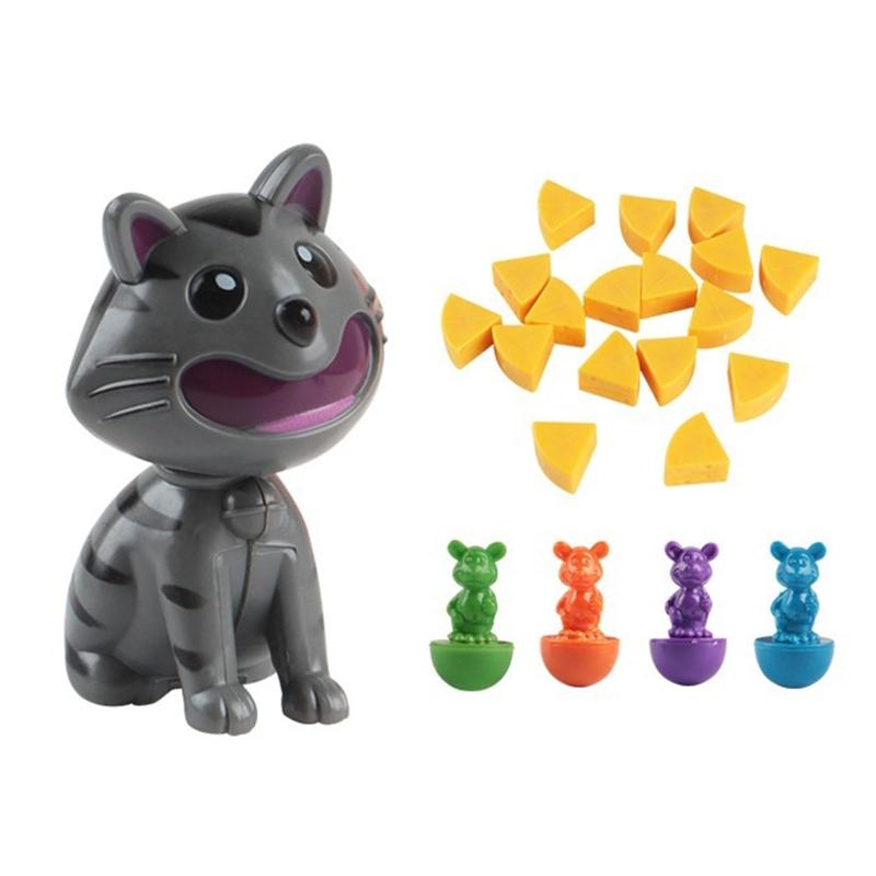 Classic Cats and Mouse- Cheese Board Game - 4 Pieces Mice,Kids Interaction To
