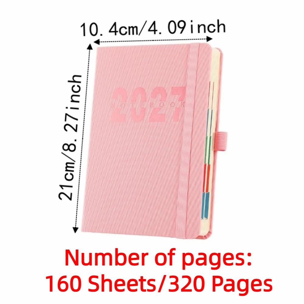Wear-resistant A5 Agenda Planning Notebook 12 Months Office Work Planner School Office Supplies