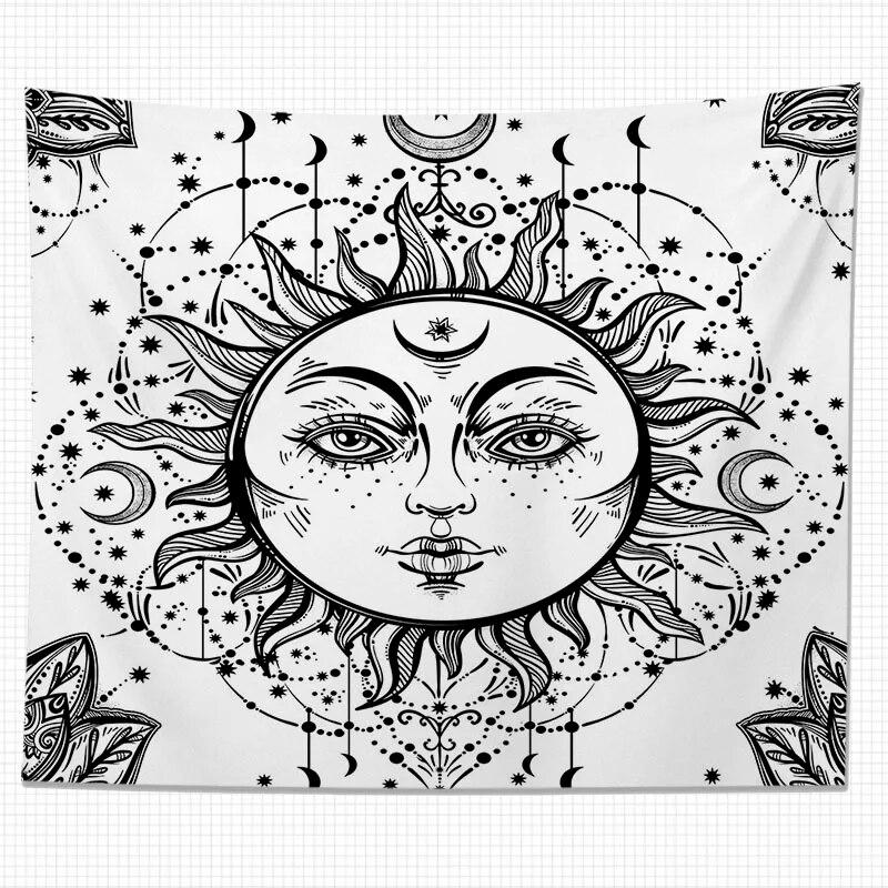 Гобелен Бог Солнца Искусство Тотем Украшения Дома Гостиная Висячий Фон Ткань