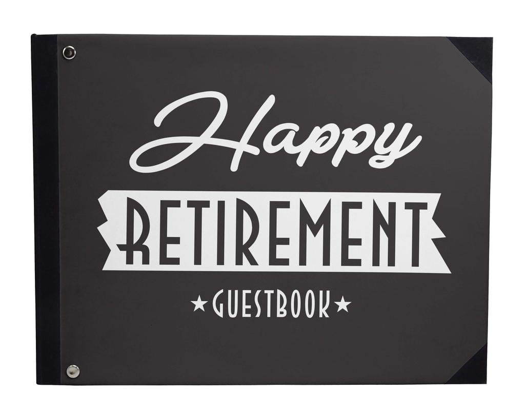 Сувенир Darling Black Blur Light Printed Hardback Cover Персонализированная гостевая книга для вечеринки по случаю выхода на пенсию - 9 x 12