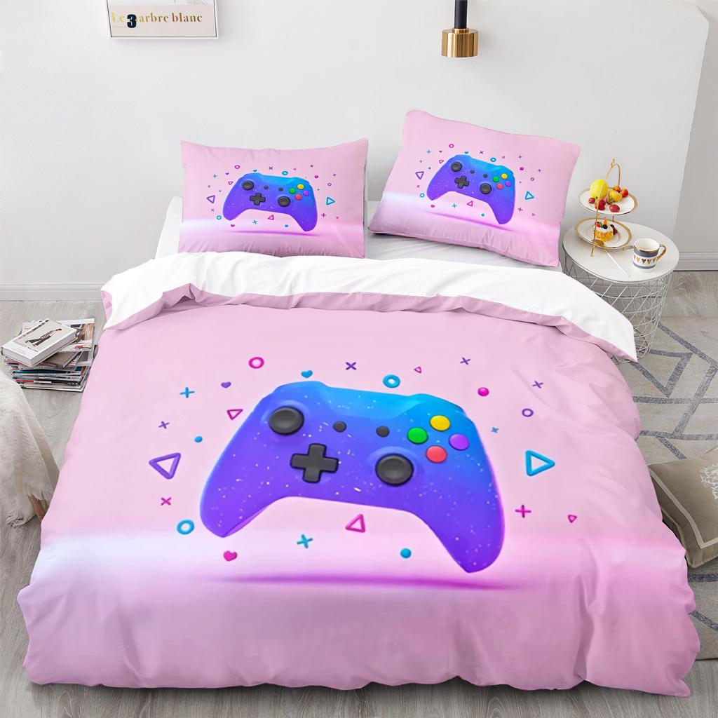 Cool Gamepad 3D Bedding Set Duvet Cover Pillowcases Polyester Quilt Cover Room Decor For Teens Single Double Twin Queen King