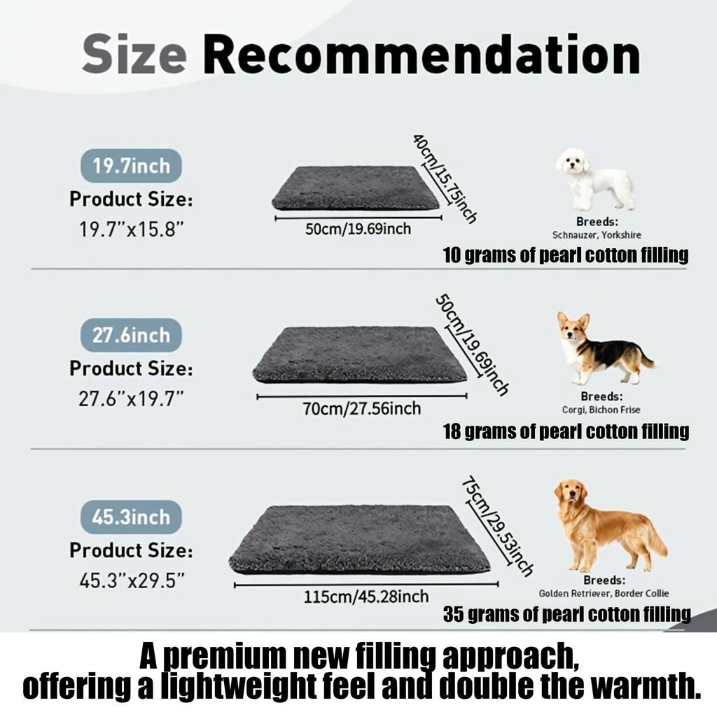 Self-heating cat pad free warm thermal insulation washable pet pad soft surface suitable for cats self-heating mattress
