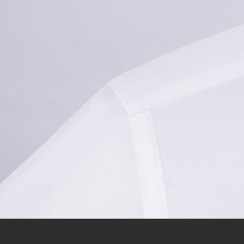 Официальная мужская рубашка с короткими рукавами из чистого хлопка в полоску без железа