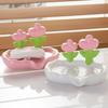 Flower Decor Creative Floral Soap Box Bathroom Accessories Plastic Storage Soap Rack  Home