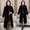 Middle Aged and Elderly Women's Fur Coat, Long Knee Length, Mother's Winter Coat, Thickened Mink Fur, Whole Mink Fur Coat, Large Size
