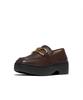 Fitflop [F-Luma] Women'S Square Chain Leather Wedge Loafers - Chocolate (Ft59K2L07D)