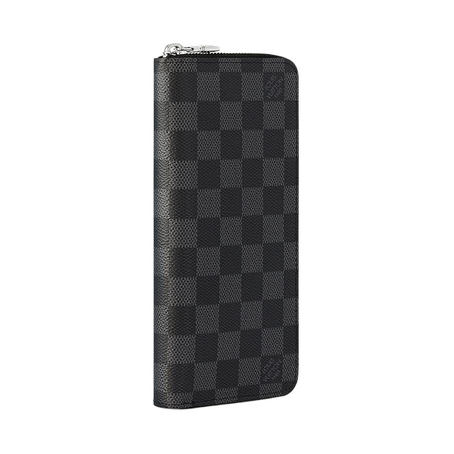 LOUIS VUITTON Zippy Coated Canvas Wallet Men's Graphite N63095