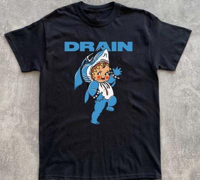 Новая футболка с коротким рукавом Drain Band, черная, всех размеров, подарок для фаната.