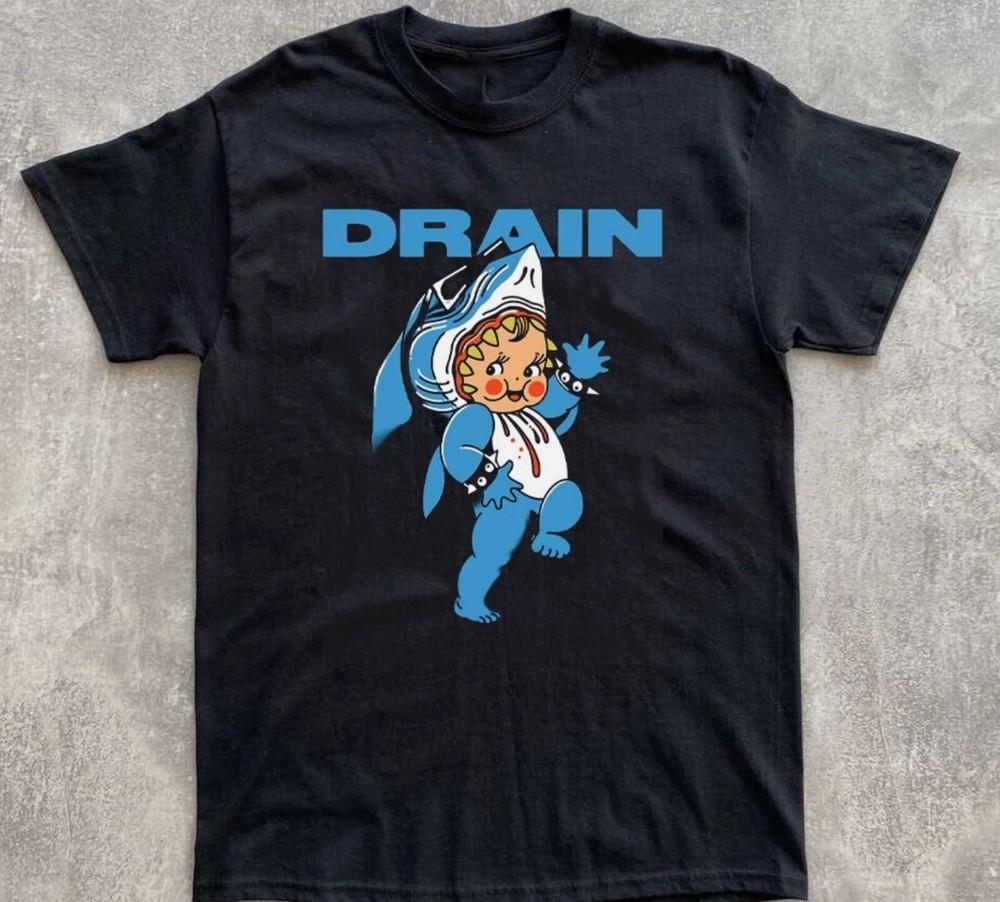 Новая футболка с коротким рукавом Drain Band, черная, всех размеров, подарок для фаната.