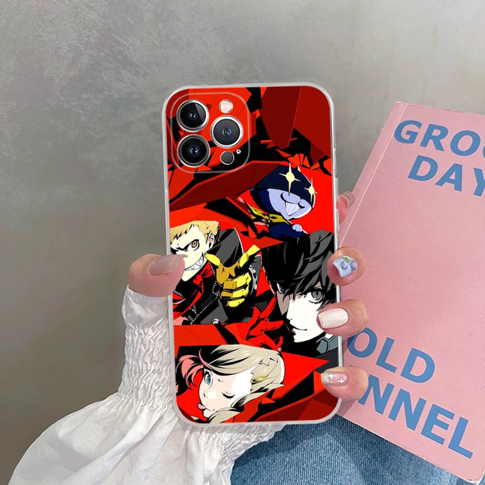 Прозрачный чехол для телефона Persona 5 для iPhone 17 Air 16 Pro Max 15 14 13 12 11 Plus Ударопрочный чехол