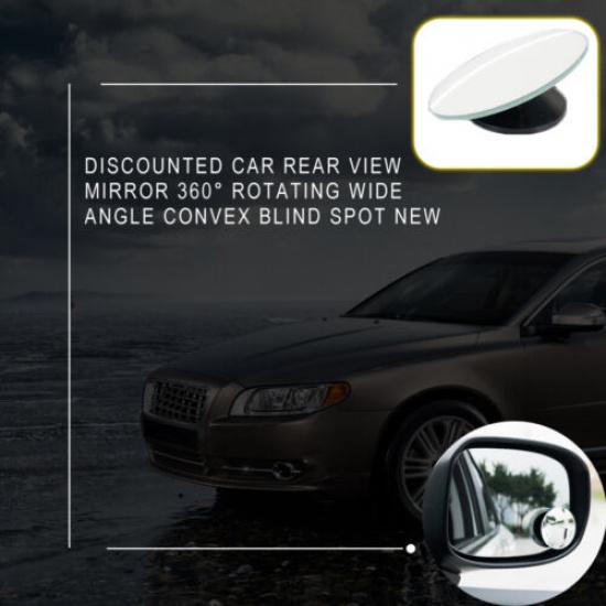 2Pcs Car Blind Spot Mirror Adjustable Round Glass Convex Side Rear View Mirrors