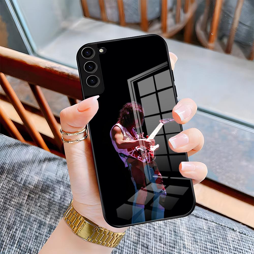 Чехол для телефона E-Eddie Van Halen Singer для Samsung A25 A13 A33 5G A54 A36 A35 A56 A52 A14 Ударопрочный стеклянный чехол