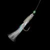 Tackle Soft Silicone head  Portable String hook Tied up Glow fish lure long tail  Soft bait