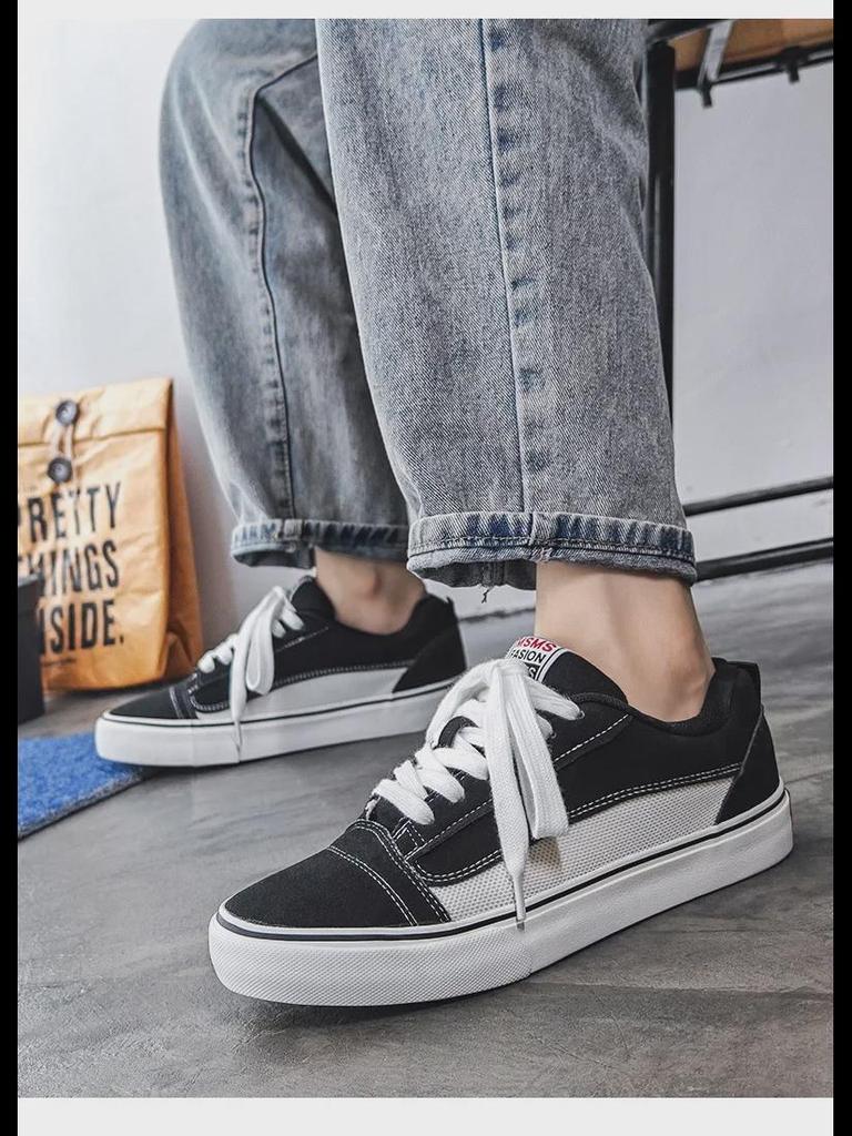 Осенняя обувь унисекс из парусины 2024 года для пар — модные повседневные спортивные уличные кроссовки