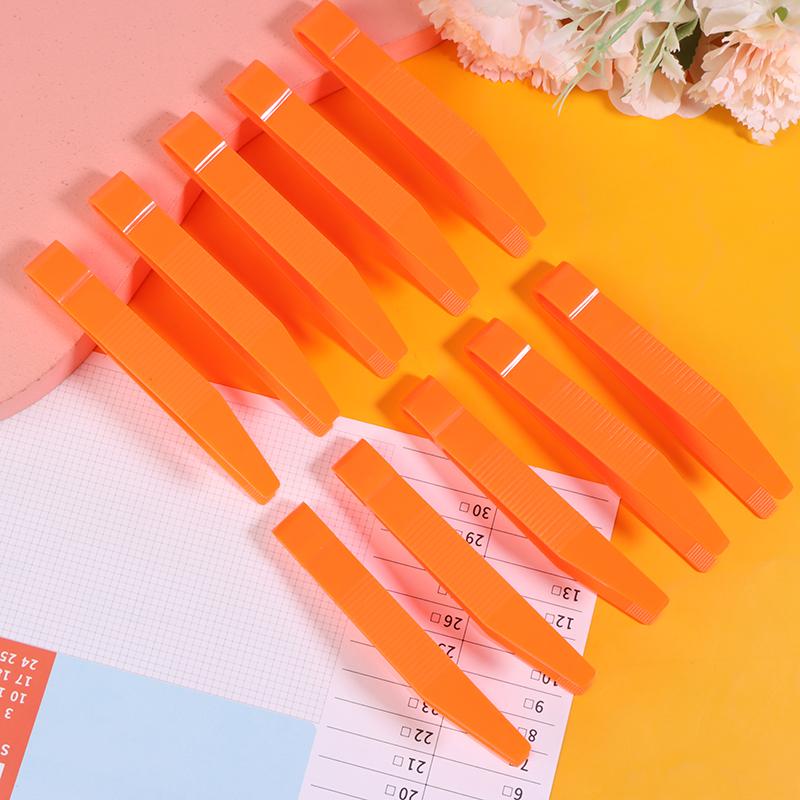 10Pcs Durable Plastic Clip Tweezers Fine Motor Learning Toys For Kids Study Tools Set