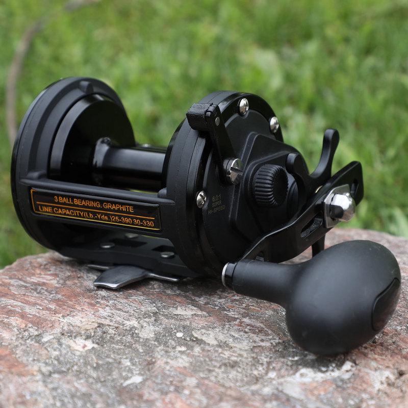 SOUGAYILANG Рыболовные катушки для троллинга 3000/5000, черные, передаточное число 6,0:1, катушка для морской рыбалки на открытом воздухе