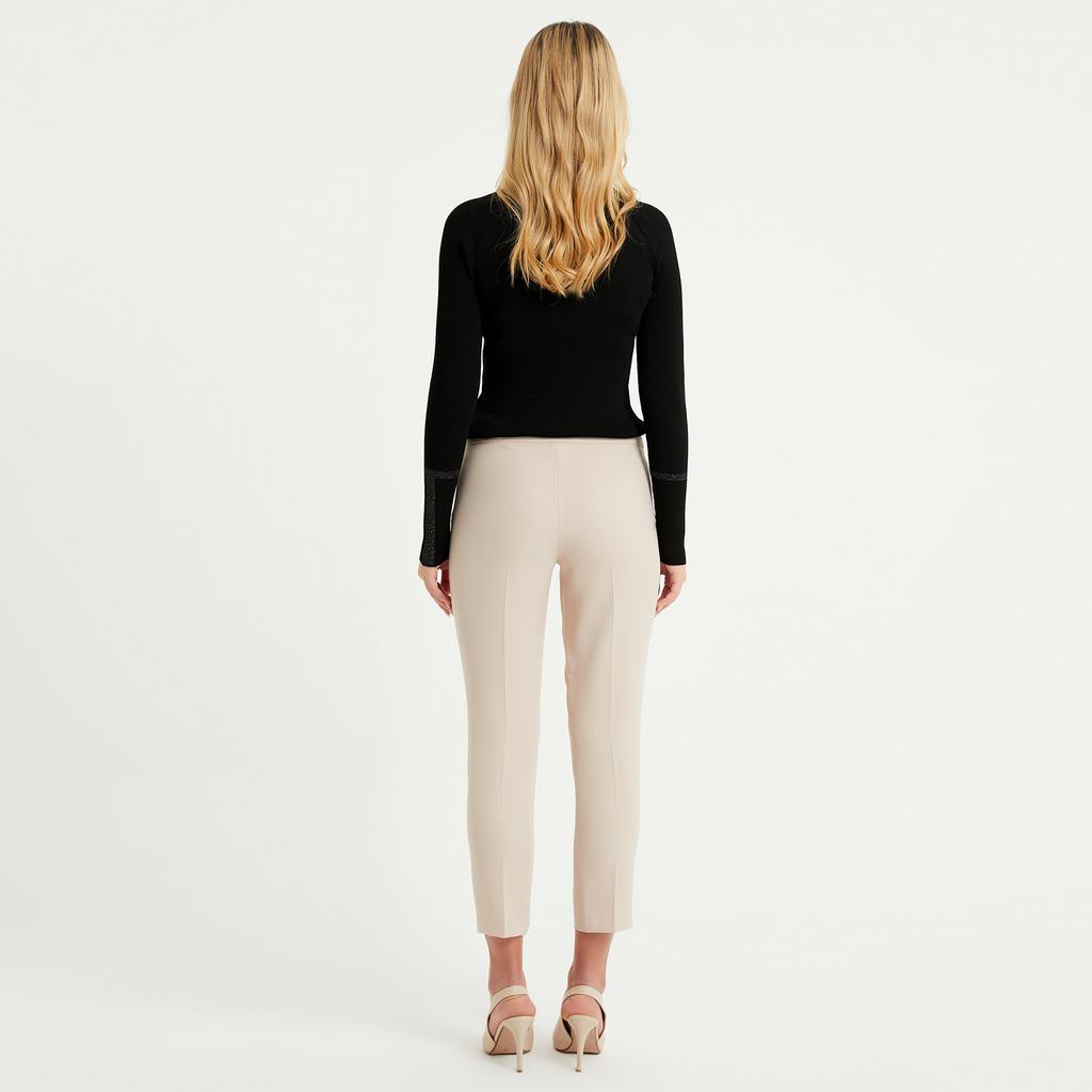 Женские брюки-сигареты с высокой талией в офисном стиле, элегантная одежда, современная рабочая комбинация, качество, сделано в Турции