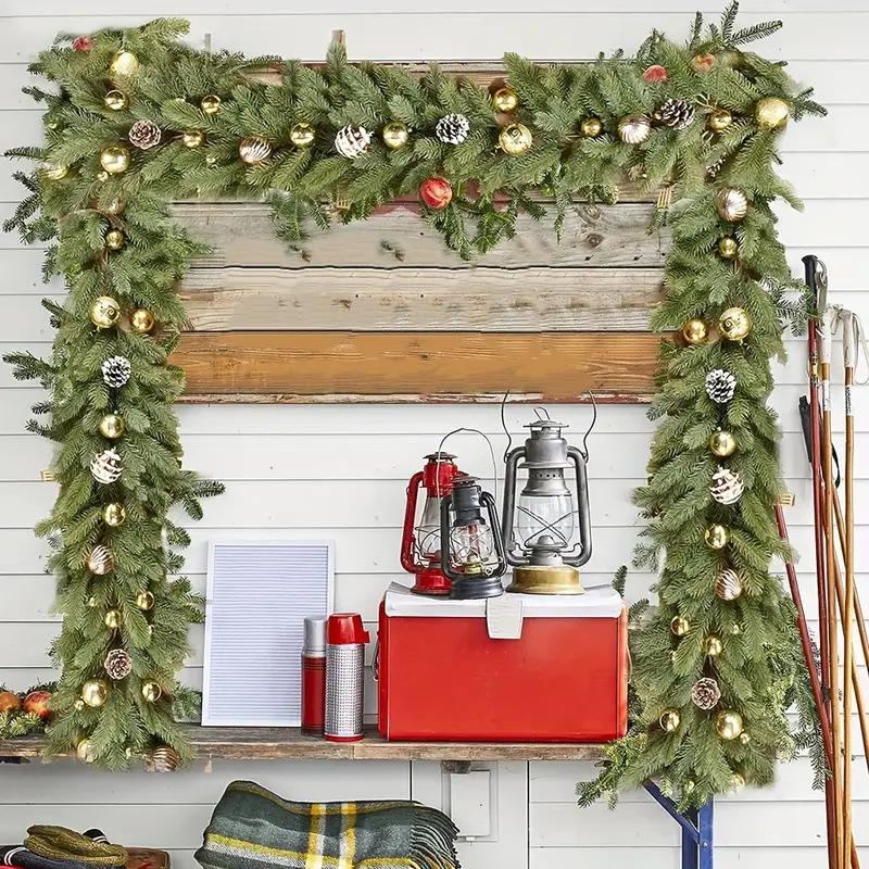 Рождественские гирлянды Гирлянда из норфолкской сосны Искусственная гирлянда 6 футов Зелень