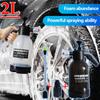 2L Car Wash Spray Bottle Hand Pump Foam Sprayer Air Pressure Sprayer Foam Pot for Garden Watering Car Washing Household Cleaning