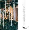 12 Pieces Christmas Icicle Ornaments Tree Hanging Charm Pendants for Festival