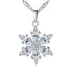 Necklace Silver Plated Necklace Lucky Snowflake Fashion Dignified Pendant