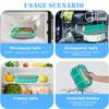 Ланч-бокс Bento Box для взрослых, контейнеры для ланч-боксов для малышей, детей, взрослых, герметичные, микроволновая печь, посудомоечная машина, 4 решетки