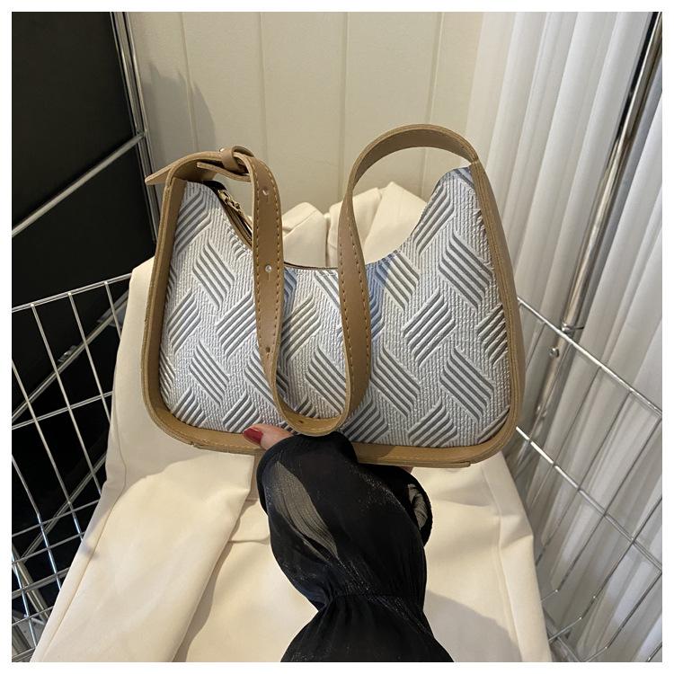 Повседневная портативная маленькая квадратная сумка женская корейская простая и модная клетчатая сумка 2024 года на осень и зиму сумка через плечо подмышку