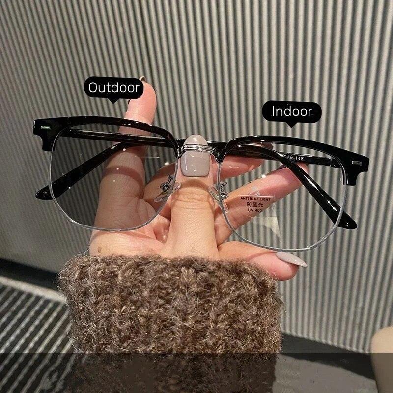 Модные модные солнцезащитные очки с блокировкой синего света, очки по рецепту, женские фотохромные очки для близорукости, очки для близорукости от 0 до -4,0
