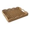 Imitation Rattan Woven Storage Tray Rectangular Woven Decorative Platter  Vegetable