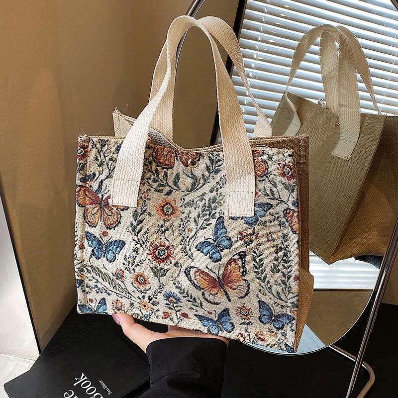 Сумка-тоут на одно плечо для женщин Новая холщовая сумка Ins Niche Lazy Style Tote Class Commuter Bag
