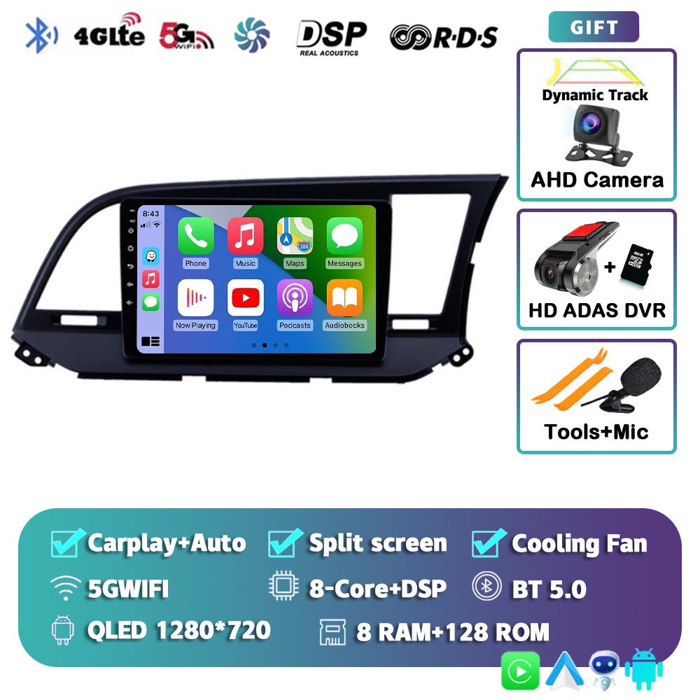 Android 14 Carplay Car Radio For Hyundai Elantra 6 2015 2016 2017 2018 GPS Navigaion Multimidia Video Player Stereo Head Unit 4G