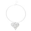 Retro Heart & Flower Hollow Choker Necklace for Women
