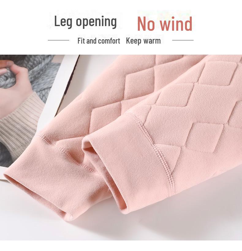 Женские зимние леггинсы с высокой талией и флисовой подкладкой - ультра-толстые теплые хлопковые брюки