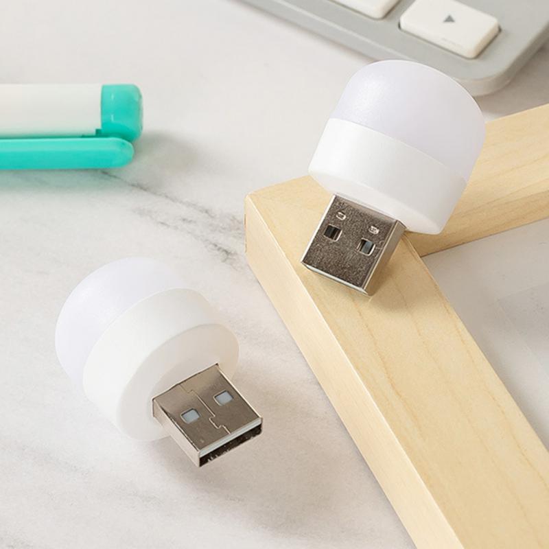 Мини светодиодный ночник USB лампа-вилка Зарядка от павербанка USB Книжные светильники Маленький круглый светильник для чтения USB ночник