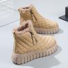 Новые зимние туфли на платформе из хлопка сохраняют тепло и увеличивают рост женские меховые бархатные сапоги корейской версии из хлопка