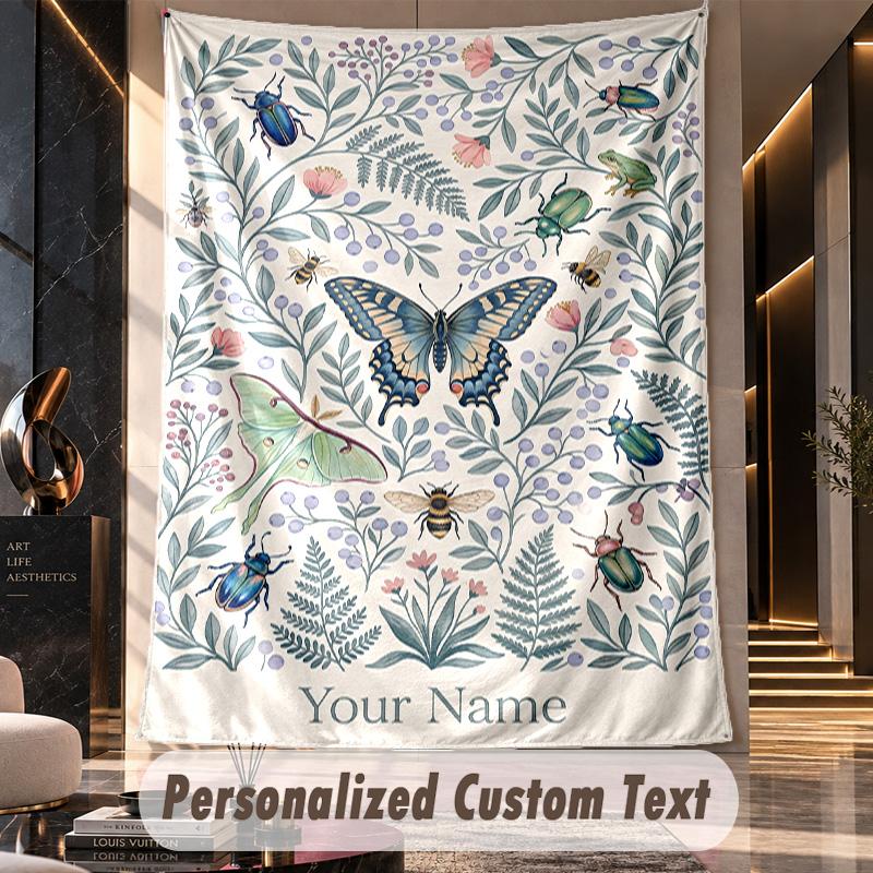 Native Art Snake Theme Wall Tapestry Customized With Name Text Personalized Hanging Tapestry For Bedroom Living Room Decor