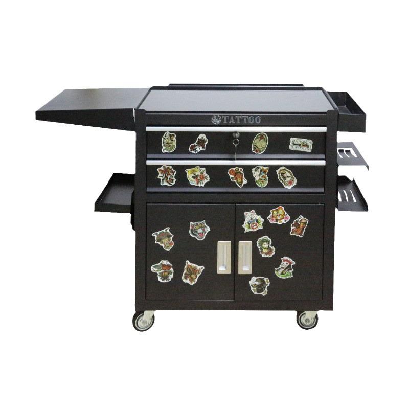 Тележка для тату-инструментов с ящиком – Портативная передвижная рабочая станция (обновленная версия)