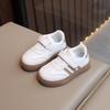 2024 Spring Kids' German Training Shoes: Boys' Sports & Girls' Casual White Sneakers, Soft Sole Baby Forrest Gump Shoes.