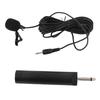 Wired Lavalier Microphone Noise Canceling Omnidirectional Condenser Lapel Mic with 3.5mm 6.5mm Jack for Instrument Mixer