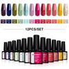PHOENIXY 8ml 12Colors Gel Nail Polish Nail Gel Semi Permanent Solid Nail Gel Varnish Soak Off UV Gel Need Base Top Coat Nail Art DIY
