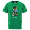 Summer Casual T Shirt Get Mad Bad Mood Walking Silent Ted Bear Short Sleeve Mens T-shirt Hip Hop Tops Loose Oversized Men Tees