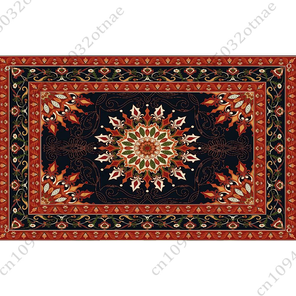 Персидский Ковер Цветочный Узор Флаг Гобелен Забавный Баннер Для Комнаты в Общежитии Спальни Садовой Гостиной Настенное Искусство Декор Вечеринки