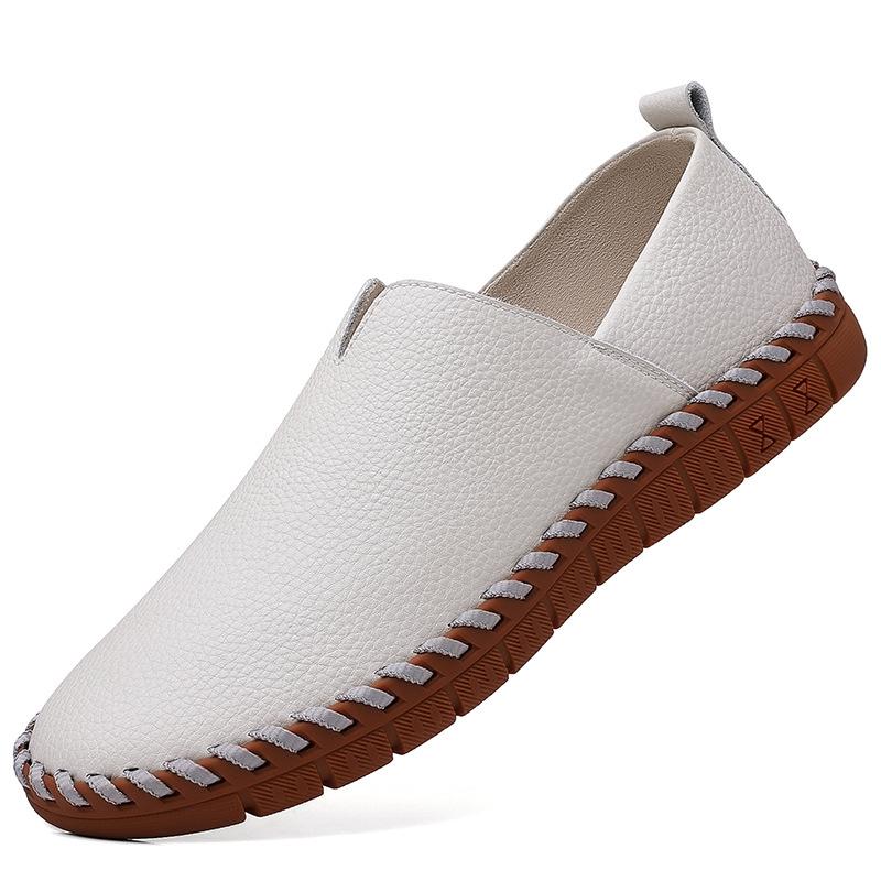Модные летние мужские туфли ручной работы простые рыбацкие мокасины дышащие нескользящие мягкие модные деловые туфли Tsutsu